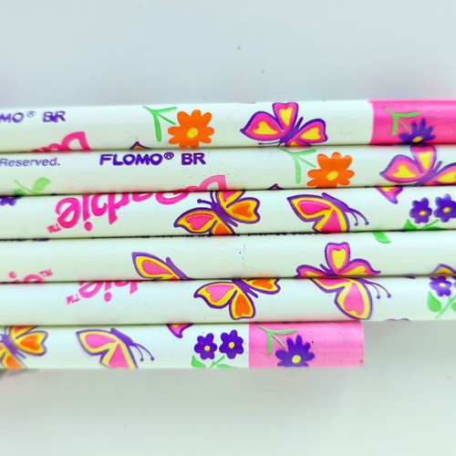 Barbie 6 collectible pencils used, 1993 Mattel