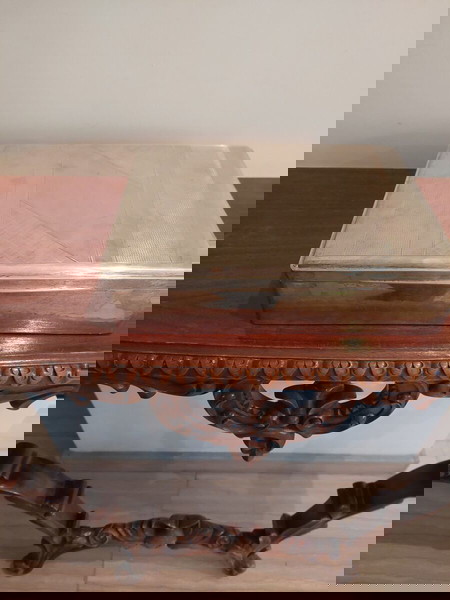 Antique Silver-Plated Cigar Box with rosewood