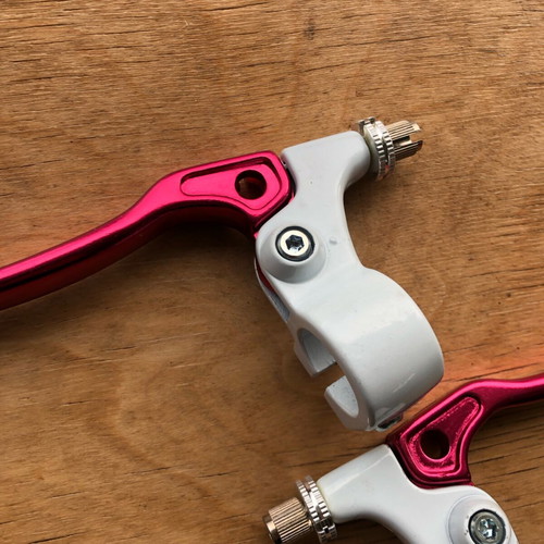 Brake levers for BMX bike pink metallic new