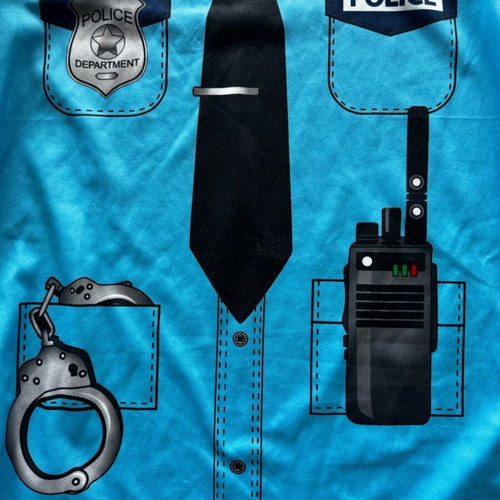 H&M Kids Police Costume Shirt used with print 8-10 years