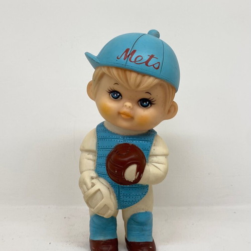 Vintage Iwai Squeak Toy Baby Boy Baseball 1971 used