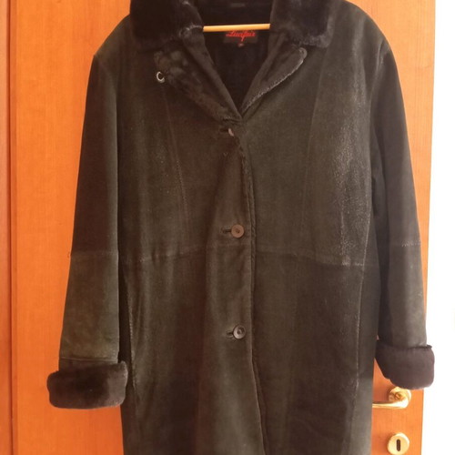 Women's mouton coat used, black, Lucifair, size 46