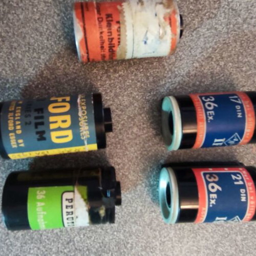 Black and white film pack of 5 used, 1950s–1960s