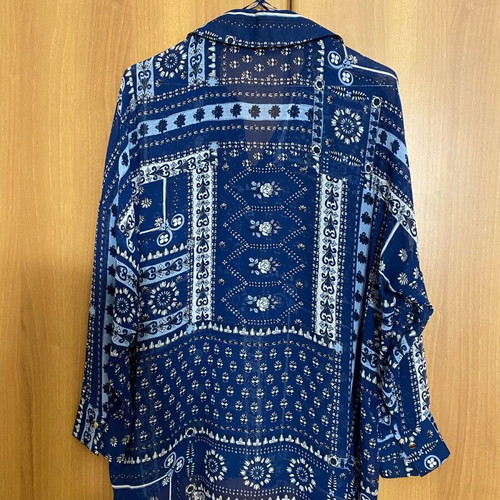 Zara Oversized women's shirt new, white and blue