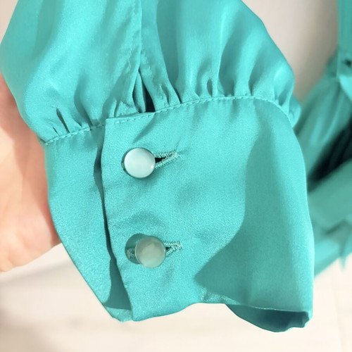 Mix & Match satin tunic dress emerald green like new