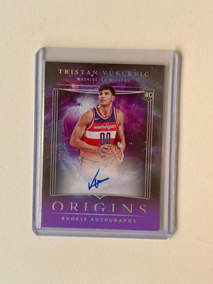 Κάρτα Origins Tristan Vukcevic Wizards Rookie On Card Auto FOTL Purple 10/18 καινούργια
