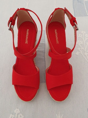 Maria Mare platforms red new, size 38, heel height 12 cm