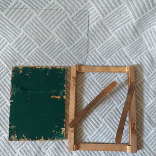 Zeiss Ikon 37mm filter and wooden photographic plate frame used