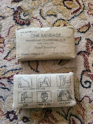 American Army Bandages 1941-45 used, set of 2