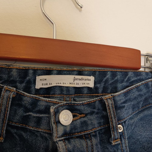 Stradivarius mom fit jeans like new, dark blue, size S
