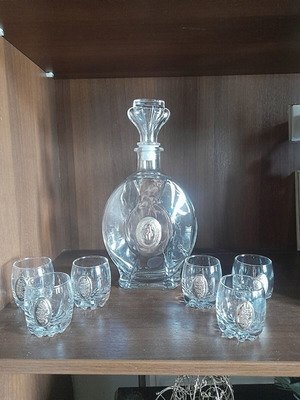 Vintage 1980 Italian Liqueur Set 7pcs Crystal & Silver 925 Collezione Anxanum Argenti