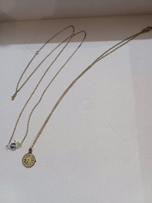 Necklace chains used, set of 2 thin