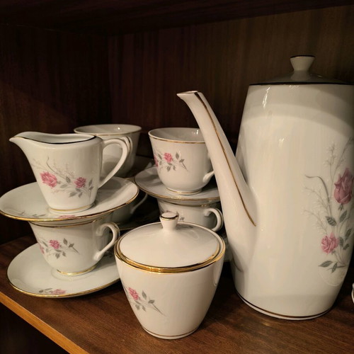 Tea set with cups and teapot, new, 8 pieces