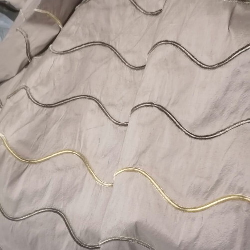 Silk fabric with velvet stripes 0.94 x 1.33 m new