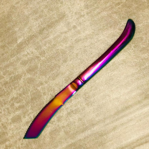 Titanium gradient kitchen knife new