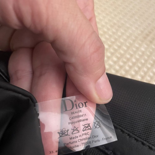 Dior Beautè black toiletry bag pouch with box