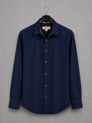 Burberry Brit men's cotton shirt navy blue size L like new