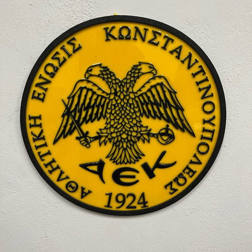 AEK wall decoration new, 42 cm diameter, resin handmade