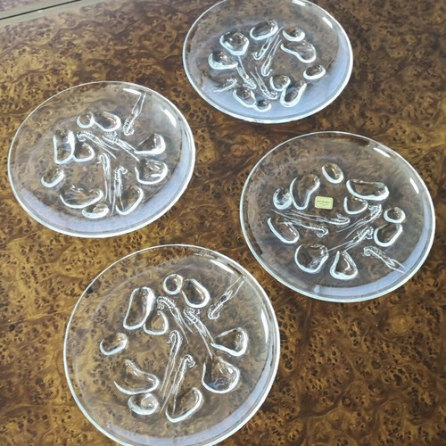 Luminarc glass set 4 plates and 2 bowls St. Malo like new
