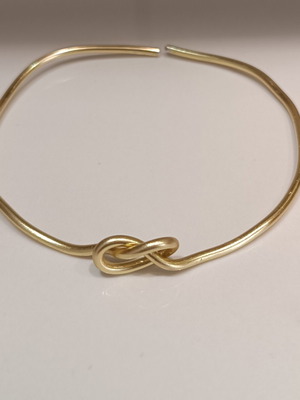 Knot bracelet handmade made to order, gold color