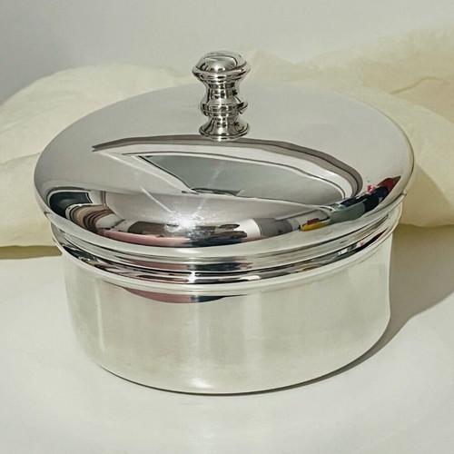 Fink Living silver-plated container used with mirror finish