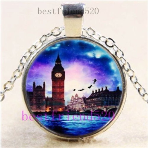 Peter Pan Tibetan Silver Necklace new, quartz cabochon