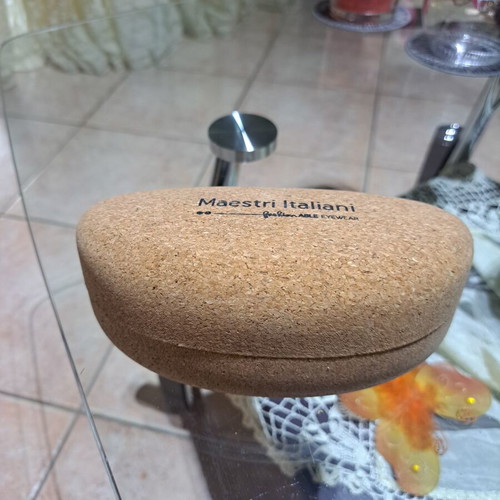Maestri Italiani Sunglasses Case like new, cork, brown