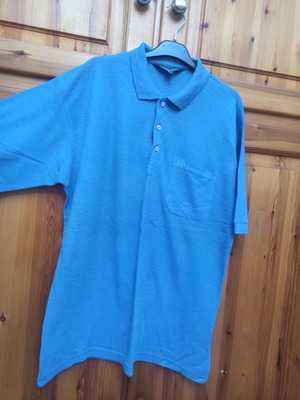 T-shirt with collar Woodland used, size L, blue