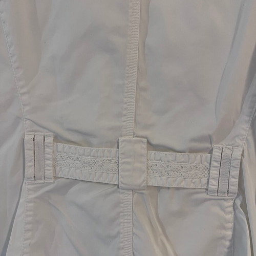 Cerruti 1881 jacket with lace details and large buttons, white, size S