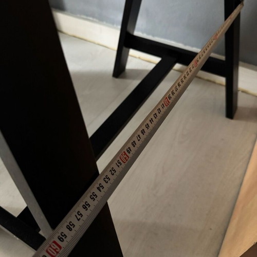 Glass desk surface with legs set, IKEA