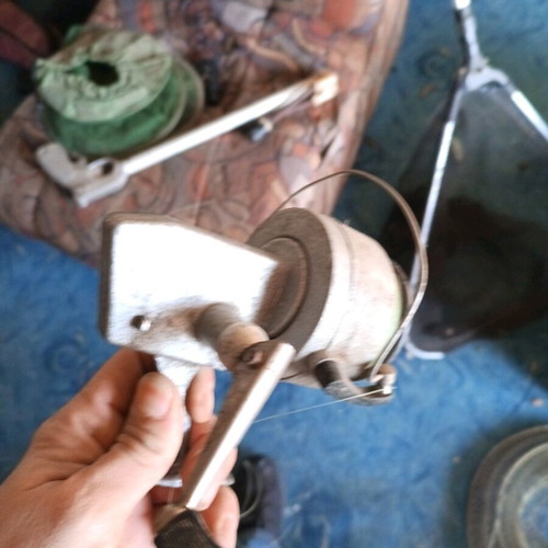 Delfin fishing reel used, retro Soviet copy of Bretton 807