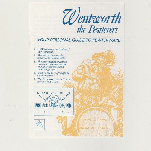Wentworth Pewterers vintage hip flask with sailing ship design