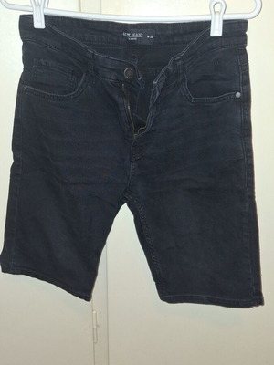 Men's cotton denim bermuda shorts like new, black, size L