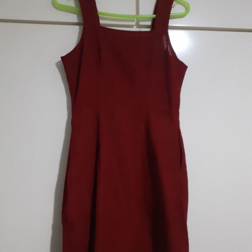 Burgundy corduroy salopette dress new, size small