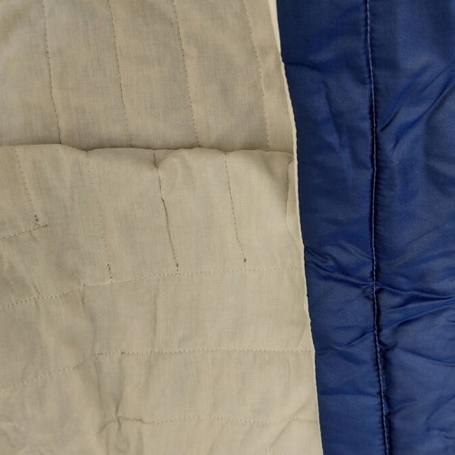Double quilt set with pillowcases new, blue details