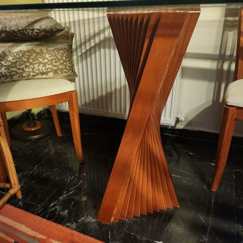 Glass dining set 6 seats like new