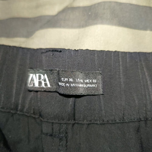 Zara palazzo pants used, black zip culotte with elastic waist