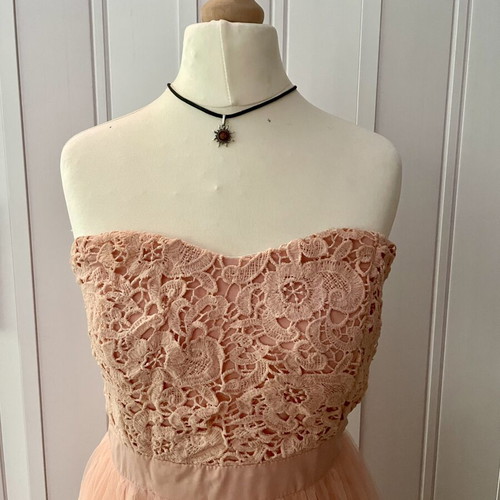 Long fairy tale dress used, pink, tulle, high-low hem