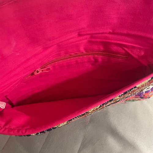 Handmade clutch bag new, multicolored