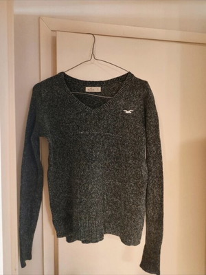Hollister women's knit sweater new, white and gray, size S