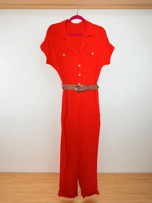 Women's orange jumpsuit like new