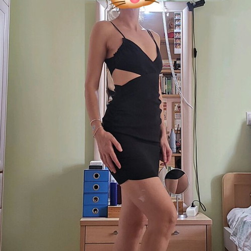 The Little Black Dress Zara linen cotton like new, Medium