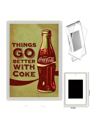 Μαγνητάκι Coca Cola ρετρό συλλεκτικό με διάφανη ακρυλική κορνίζα