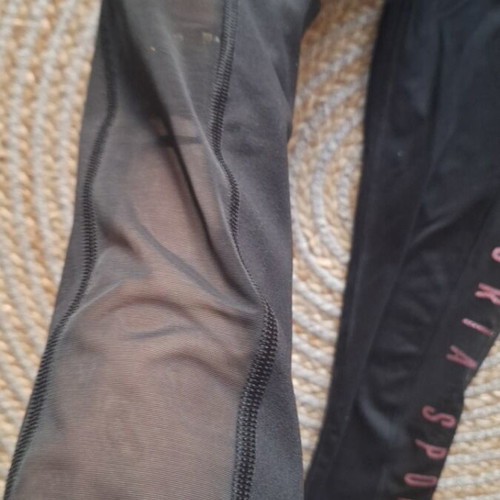 Victoria sport Secret black small capri leggings new with mesh panels