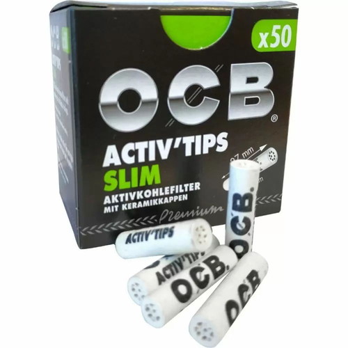 OCB Carbon Filters for Smoking Pipe 7mm new, pack of 50