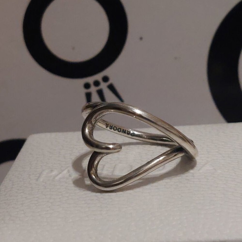 Pandora heart ring new, irregular shape, silver