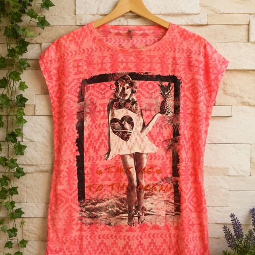 T Shirt Large Size Pink and Grey like new