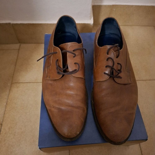 Damiani shoes used, brown, size 43, derby style