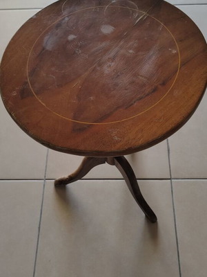 Vintage round side table, diameter 40 cm