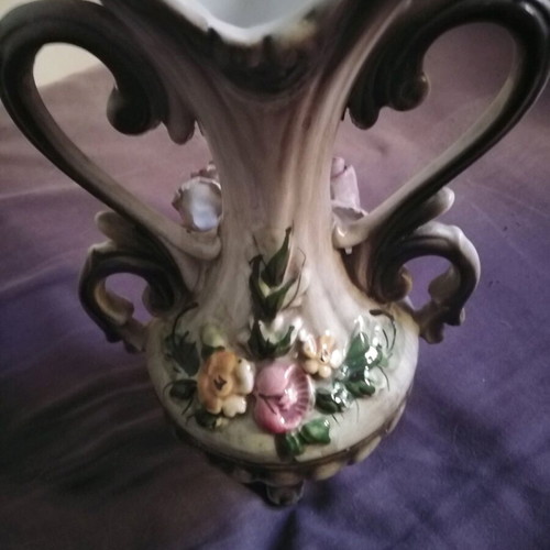 Collectible Italian vase used with detailed ceramic craftsmanship